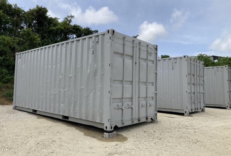 20F中古コンテナグレー塗装 1