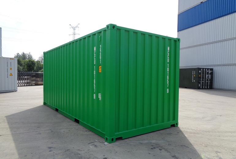 ☆先行予約受付中☆20Fコンテナ ★新品★ ライトグリーン色 （ISOコンテナ規格海上コンテナ） 2
