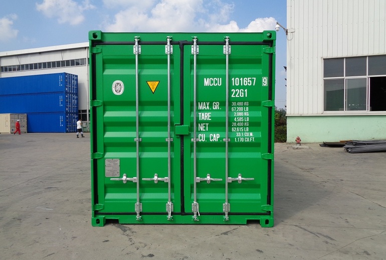 ☆先行予約受付中☆20Fコンテナ ★新品★ ライトグリーン色 （ISOコンテナ規格海上コンテナ） 5