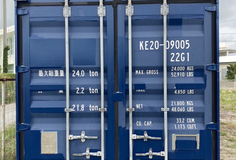 うるま市に20F中古コンテナ（未塗装）登場本体価格29万円（税別）＋輸送費 5