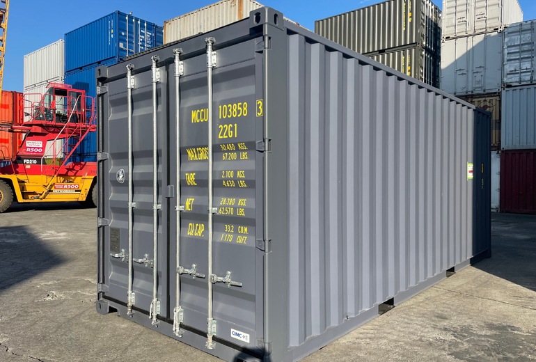 本部町　20F新品コンテナ（ダークグレー）納品！ 6