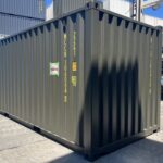 恩納村納品完了（20F新品コンテナ　アーミーグリーン） 1