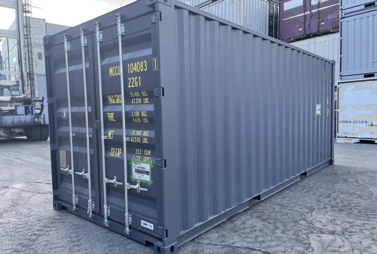 西原町　納品完了（20F新品コンテナ　ダークグレー） 1