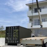 読谷村納品完了です！20F新品コンテナ（アーミーグリーン） 3