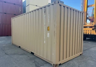 20Fコンテナ　★新品★　ダークベージュ色　（ISOコンテナ規格海上コンテナ）