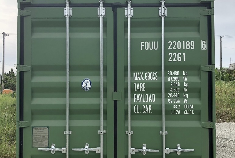 20Fコンテナ　新品（レシーダグリーン色）金武町納品 3