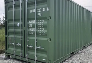 20Fコンテナ　新品（レシーダグリーン色）金武町納品