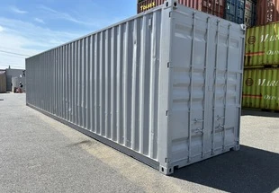 40Fコンテナ　★中古★ハイキューブ　ライトグレー塗装