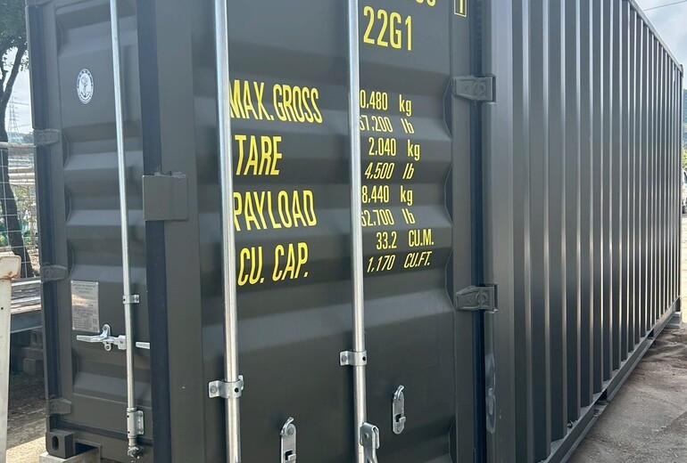 20F新品コンテナ　浦添市　アーミーグリーン色 3