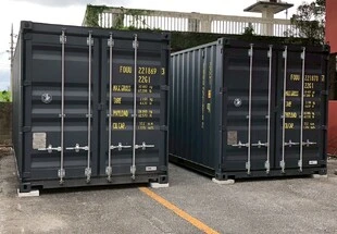 20F新品コンテナ　読谷村　ダークグレー色