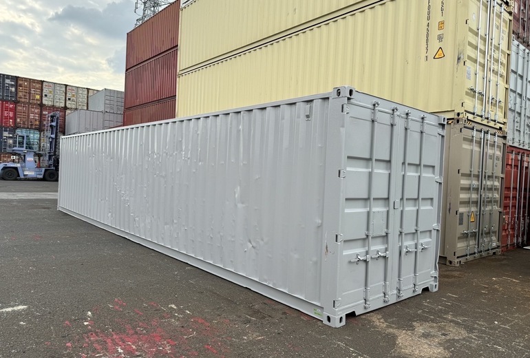 40Fコンテナ ★中古★ライトグレー塗装（ISOコンテナ規格海上コンテナ） 1