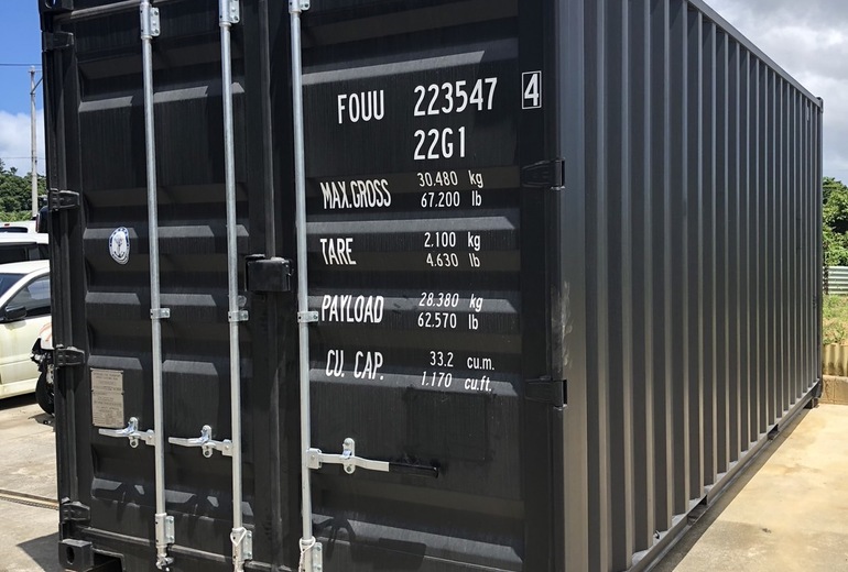 20F新品コンテナ　うるま市　ブラック色 1